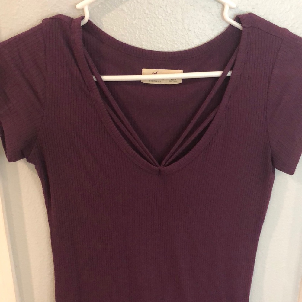 Mauve scoop neck Hollister top
